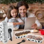 50pcs cake Box Foil Loaf Pan Homemade Cake Bake Mold of Home Shop Baking Wedding Party Cheesy Cheese Bread Container Dessert Box - Image 6