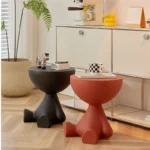 Nordic Plastic Sofa Side tables mini Corner coffee table home decor low Bedside tables living room round Small stool Furniture - Image 3