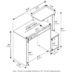 Room Desk to Study Black/Brown Econ Multipurpose Home Office Computer Writing Desk Furniture Table Pliante Desks Reading Gaming - Image 2