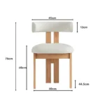 Vintage Designer Chairs High-end Solid Wood Home Dining Room Furniture Light Luxury Living Room Leisure Stools with Backrest - Image 6